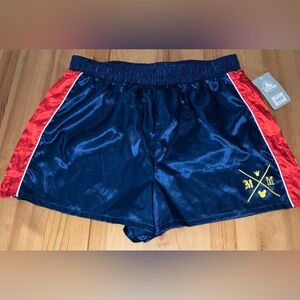 NWT Disney Navy and Red Men's Shorts size L Monogram MM